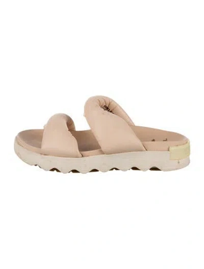 Pre-owned Sorel Leather Slides In Neutrals