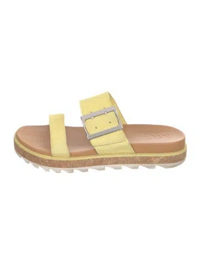 Pre-owned Sorel Leather Slides In Neutrals