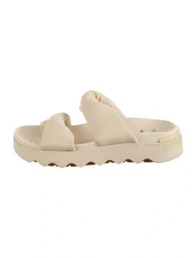 Pre-owned Sorel Leather Slides In Neutrals