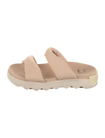 Pre-owned Sorel Leather Slides In Neutrals