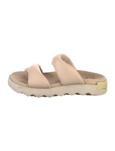 Pre-owned Sorel Leather Slides In Pink