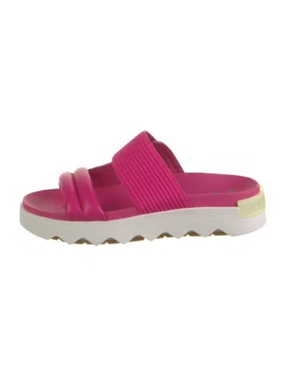 Pre-owned Sorel Leather Slides In Pink