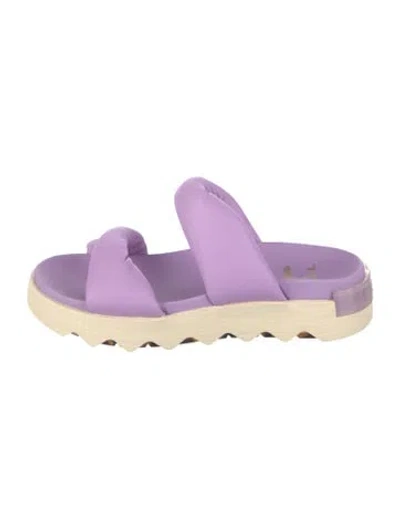 Pre-owned Sorel Leather Slides In Purple