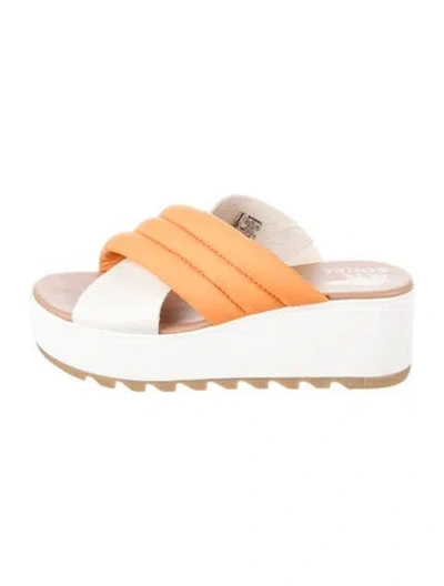 Pre-owned Sorel Leather Slides In White