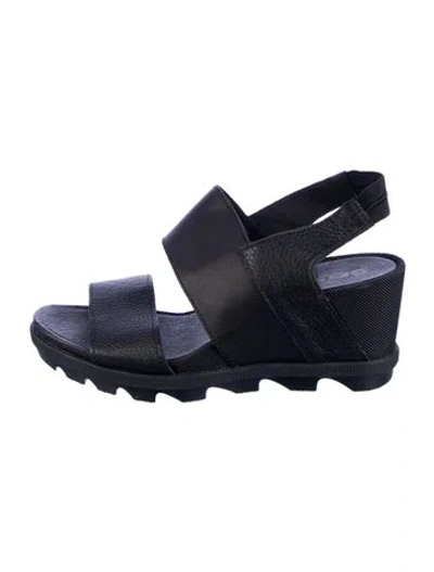 Pre-owned Sorel Leather Slingback Sandals In Blue