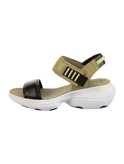 Pre-owned Sorel Leather Slingback Sandals In Gray