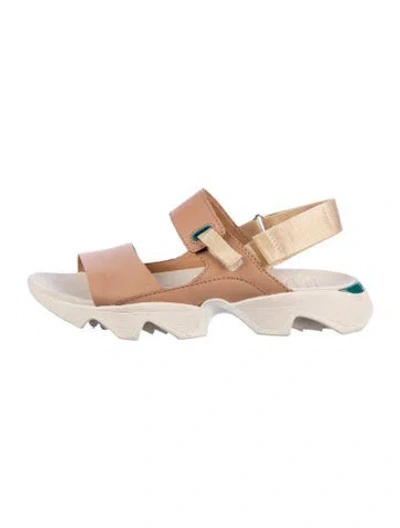 Pre-owned Sorel Leather Slingback Sandals In Neutral