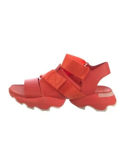 Pre-owned Sorel Leather Slingback Sandals In Orange