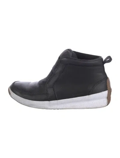Pre-owned Sorel Leather Sneakers In Black