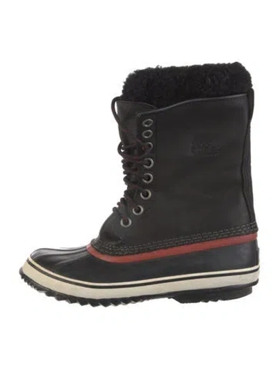 Pre-owned Sorel Leather Snow Boots In Black