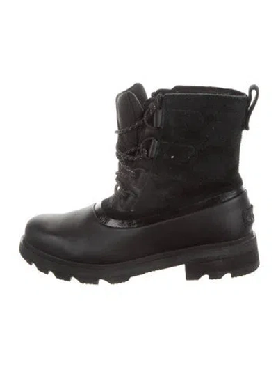 Pre-owned Sorel Leather Snow Boots In Black