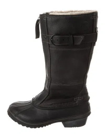 Pre-owned Sorel Leather Snow Boots In Black
