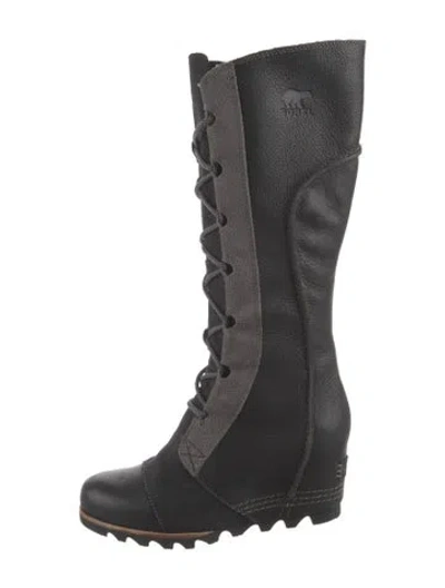 Pre-owned Sorel Leather Snow Boots In Black