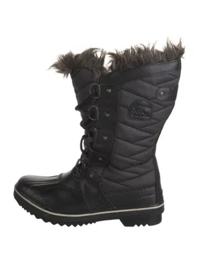 Pre-owned Sorel Leather Snow Boots In Black