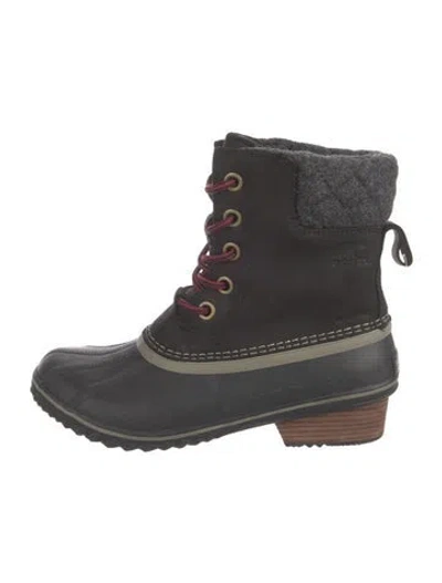 Pre-owned Sorel Leather Snow Boots In Black