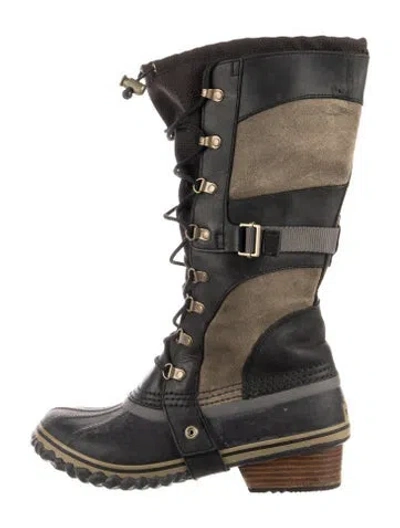 Pre-owned Sorel Leather Snow Boots In Black
