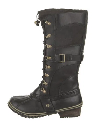 Pre-owned Sorel Leather Snow Boots In Black