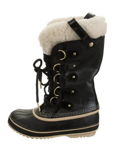 Pre-owned Sorel Leather Snow Boots In Black