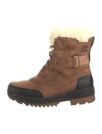 Pre-owned Sorel Leather Snow Boots In Black/brown