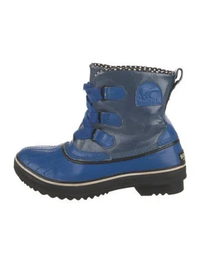 Pre-owned Sorel Leather Snow Boots In Blue