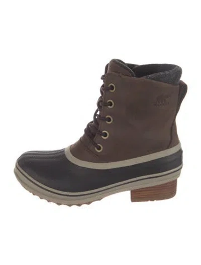 Pre-owned Sorel Leather Snow Boots In Blue/brown