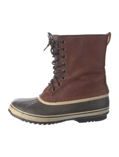 Pre-owned Sorel Leather Snow Boots In Brown