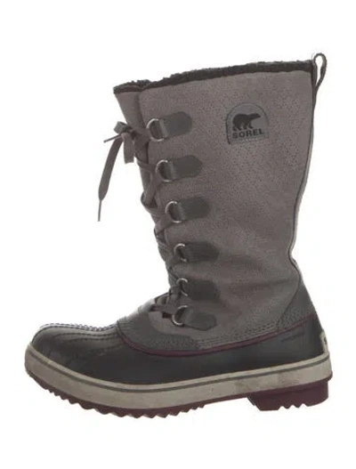 Pre-owned Sorel Leather Snow Boots In Grey