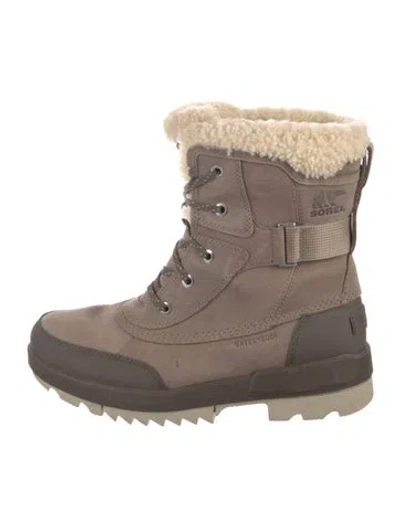 Pre-owned Sorel Leather Snow Boots In Neutral