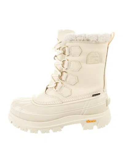 Pre-owned Sorel Leather Snow Boots W/ Tags In Neutrals