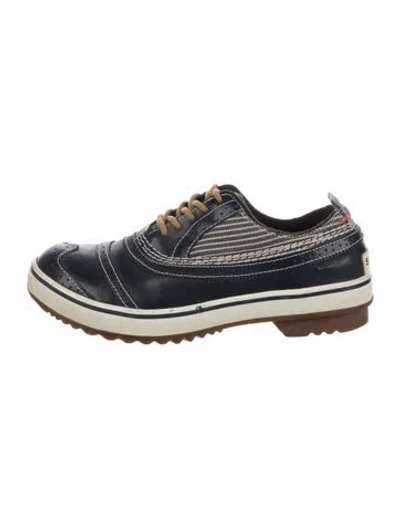 Pre-owned Sorel Leather Striped Sneakers In Blue