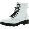 Sorel Lennox Lace Stkd Womens Leather Booties Ankle Boots In White