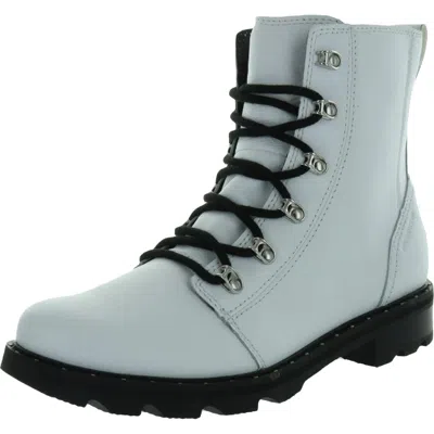 Sorel Lennox Womens Waterproof Round Toe Ankle Boots In White