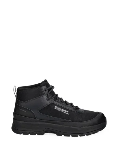 Sorel Logo-print Hiking Boots In Black
