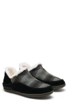 Sorel Manawan Ii Faux Fur Lined Slipper In Black