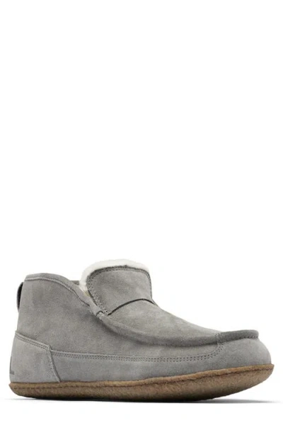 Sorel Manawan Ii Faux Fur Lined Slipper In Gray