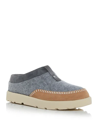 Sorel Men's Byways Faux Fur Mules In Gray