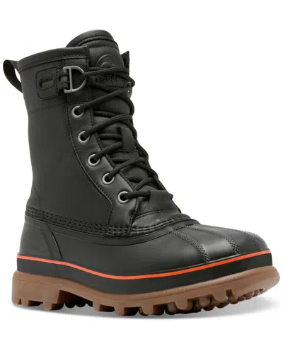 Sorel Men's Caribou Royal Hi-viz Waterproof Boots In Black,black
