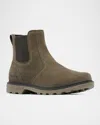 Sorel Carson Waterproof Chelsea Boot In Major, Ancient Fossil