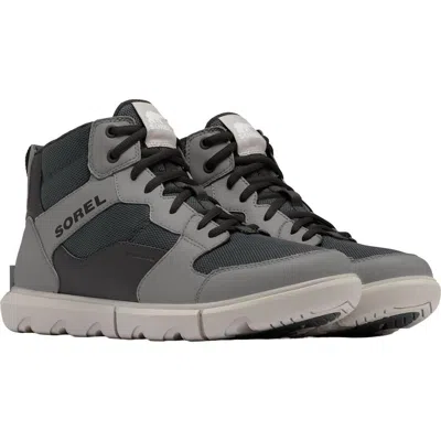 Sorel Men's Explorer Sneaker Mid Shoe In Grill/dove In Gray