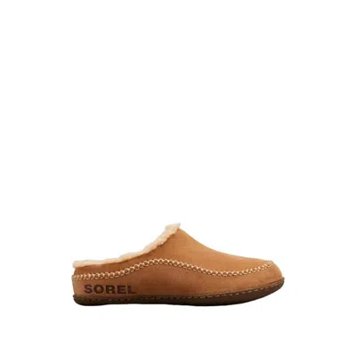 Sorel Falcon Ridge Ii Fleece-lined Suede Slippers In Neutrals