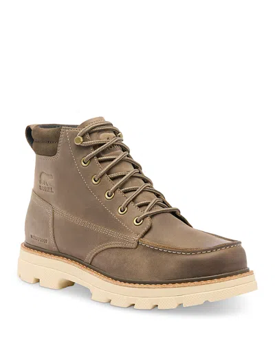 Sorel Men's Lark-47 Moc Toe Suede Waterproof Boots In Multi