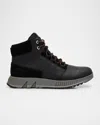 Sorel Men's Mac Hill Lite Waterproof Mid Hiking Boots In Black, Quarry