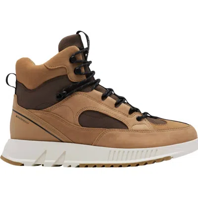 Sorel Men's Mac Hill Lite Trace Waterproof Sneaker Boots In Tawny Buff, Black In Brown