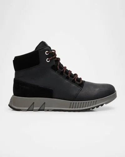 Sorel Men's Mac Hill Mid Boot Suede Leather In Black, Quarry