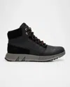 Sorel Men's Mac Hill Mid Boot Suede Leather In Black, Quarry In Multi
