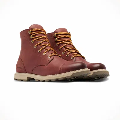 Sorel Men's Madson Ii Chore Wp Boots In Spice, Major In Burgundy