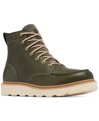 Sorel Men's Slabtown 62' Waterproof Leather Moc-toe Lace-up Boots In Alpine Tundra,tawny Buff