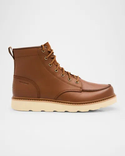 SOREL MEN'S SLABTOWN 62' WATERPROOF LEATHER MOC-TOE LACE-UP BOOTS