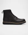 Sorel Men's Slabtown Leather Lace-up Boots In Black, Chalk