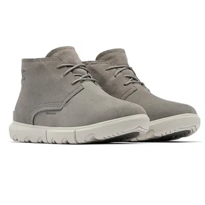 Sorel Men's  Explorer Next Drift Boots Gray Suede Waterproof Chukka Rhs7673